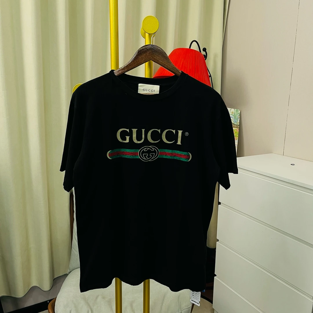 99新 GUCCI/古驰 黑色腰带短袖 S码