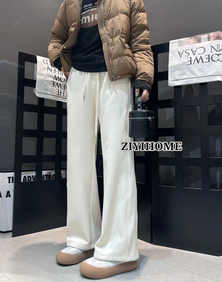 直筒裤加绒加厚冬季