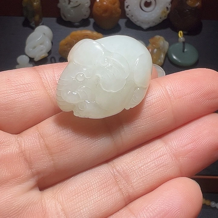 未镶嵌和田玉（白玉）车挂