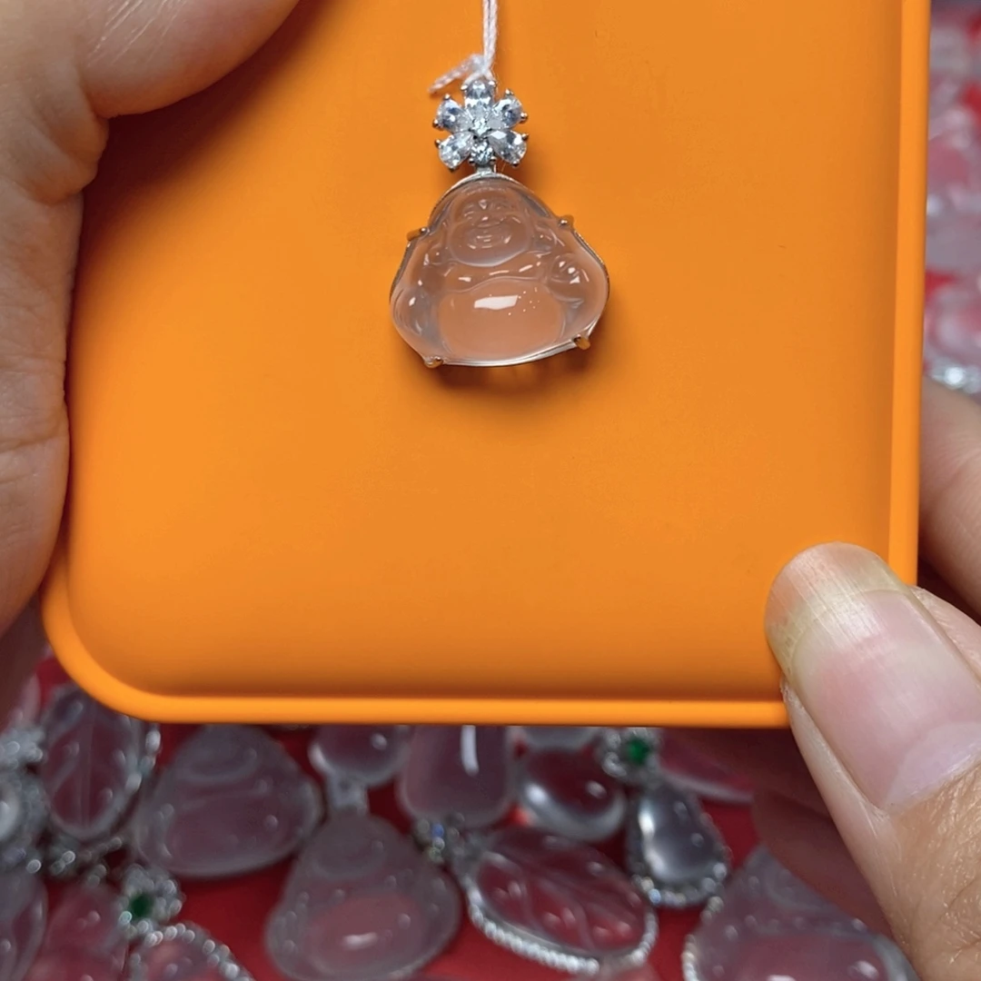 石英质玉银S925镶嵌颈饰俄料