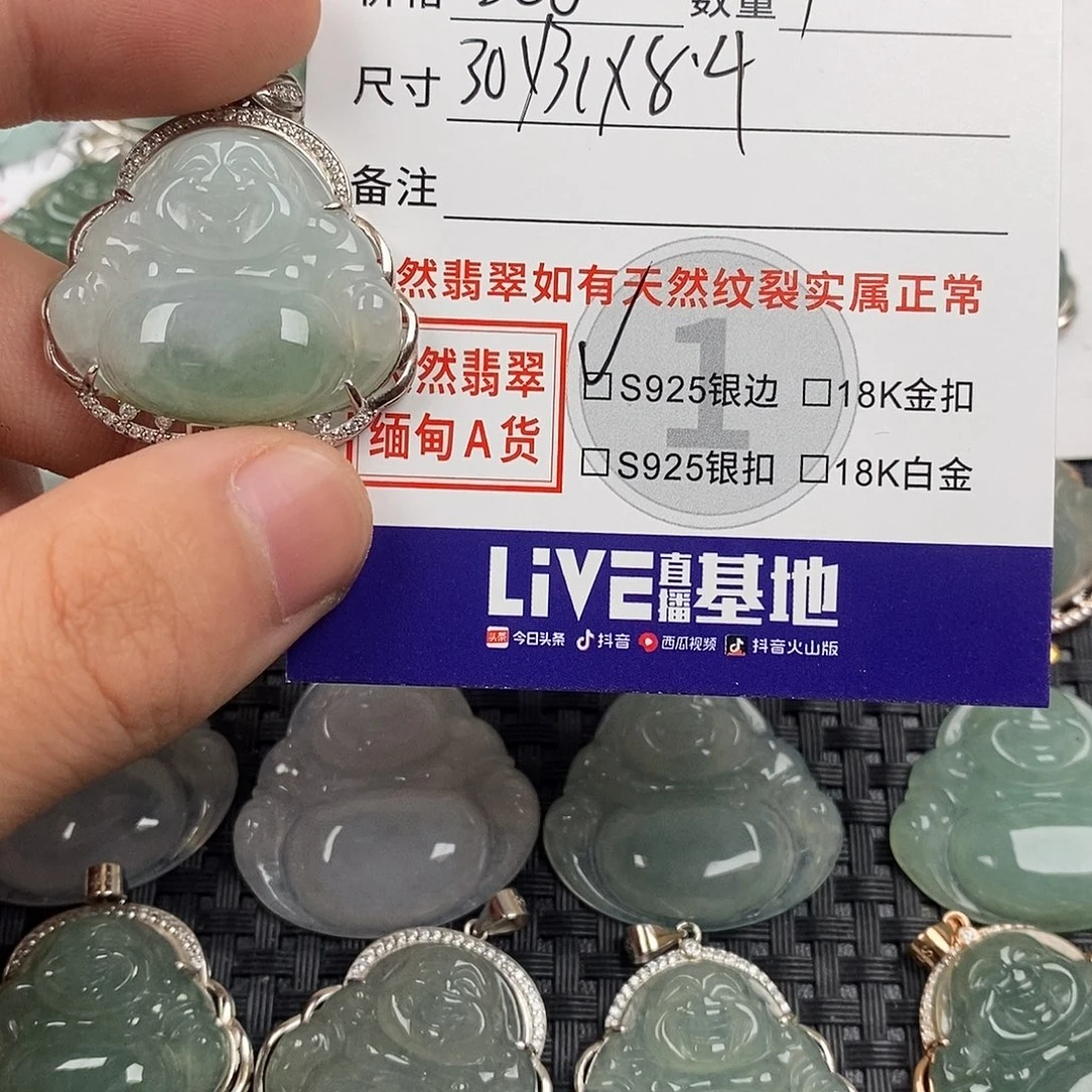 翡翠银S925镶嵌颈饰