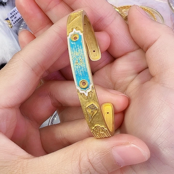 般***若银S925镶嵌碧玺手镯拍两单