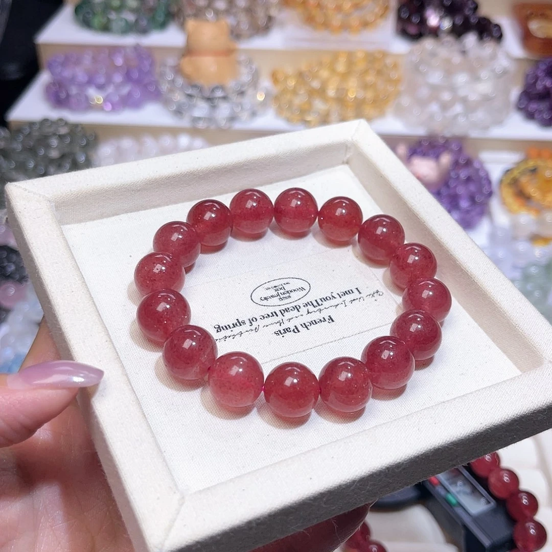 水晶手串未镶嵌小***F天然水晶13mm