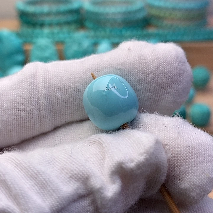 绿松石未镶嵌吊坠绿松石老型