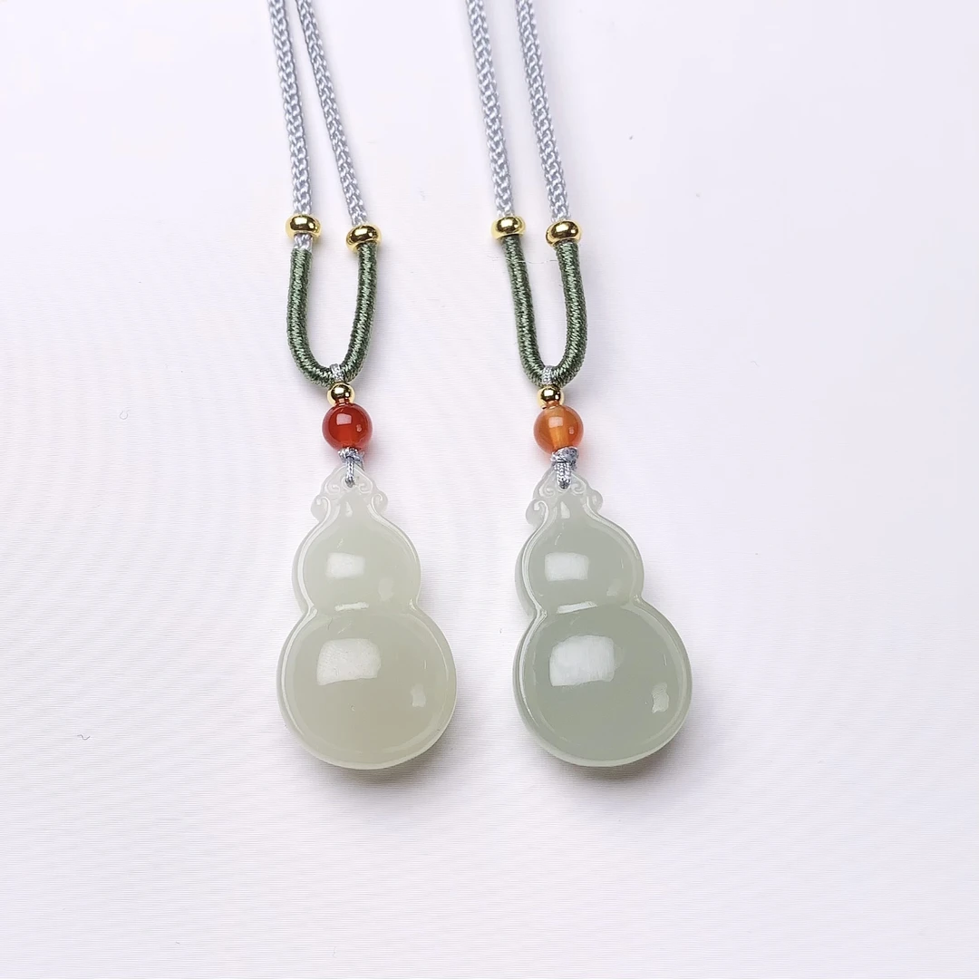 【麦子家族夏日特惠】天然和田玉葫芦挂件吊坠多样性发1 D1881