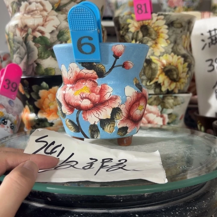 景德镇手绘花盆满38包邮偏远地区除外