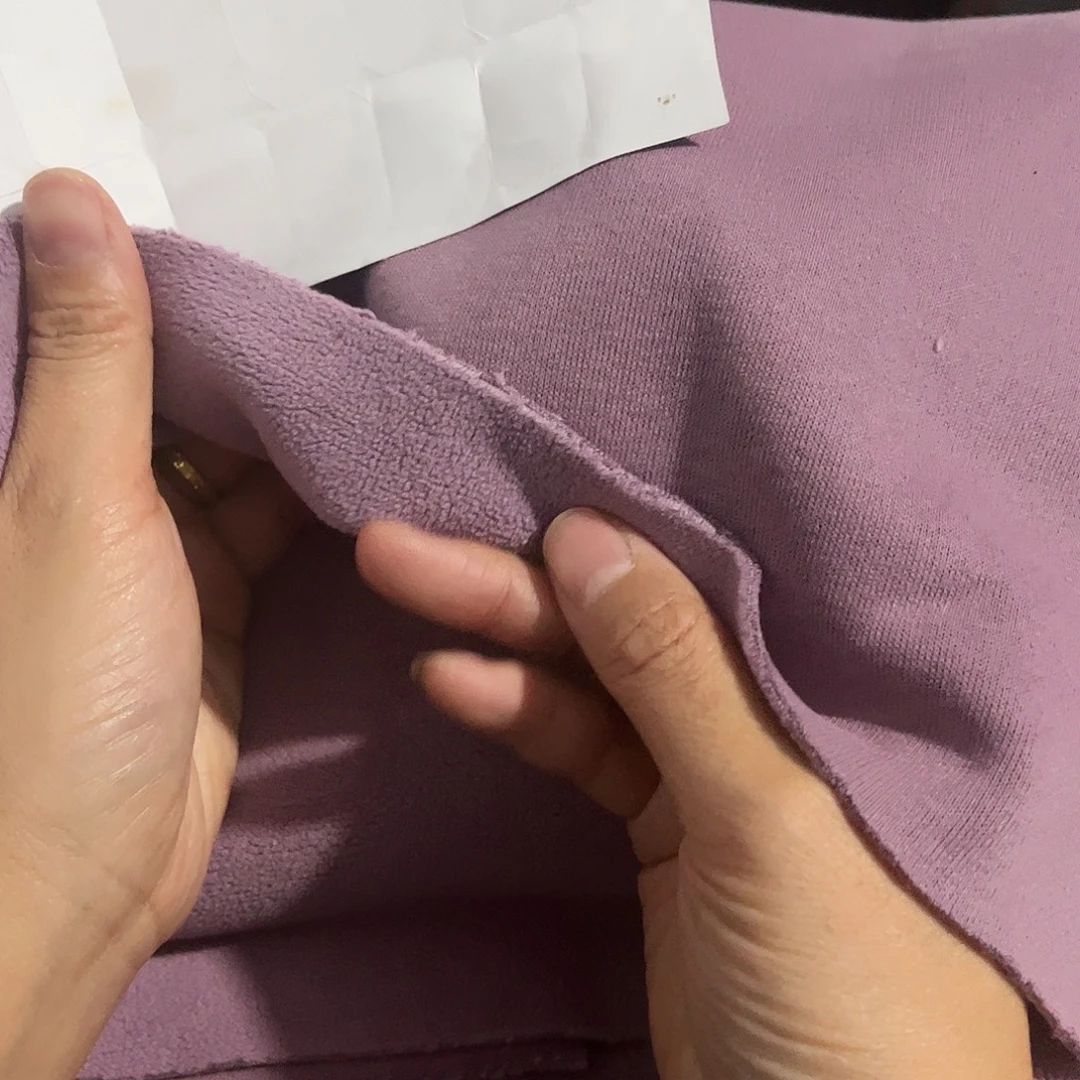 粉紫色奥利绒1.8×2米长带螺纹