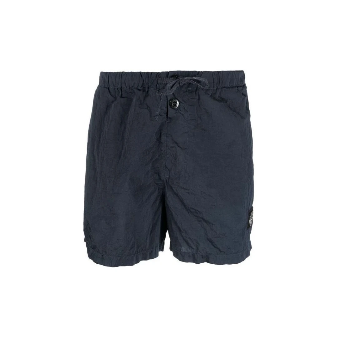 全新未使用 STONE ISLAND 石头岛 休闲透气速干短裤 男款 海军蓝