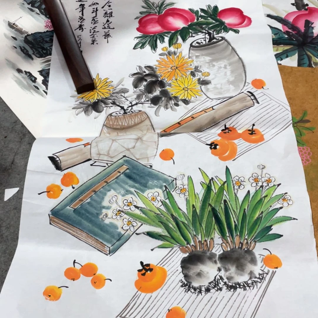 国画国画作品画心一张