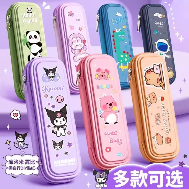 笔袋ins卡通可爱文具盒女孩款铅笔盒防水小学生男孩大容量高颜值