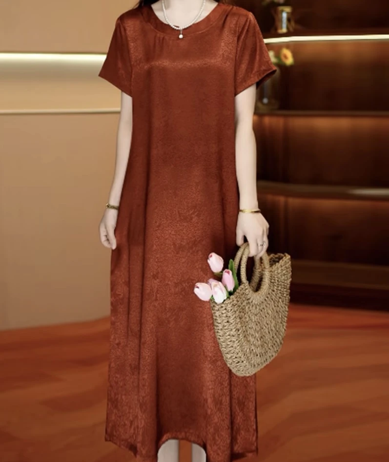 1194-7夏季中高端国中长裙妈妈装