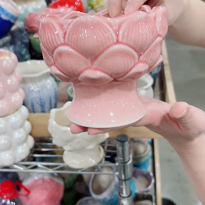 有孔.凑满10元包邮多肉陶瓷花盆！