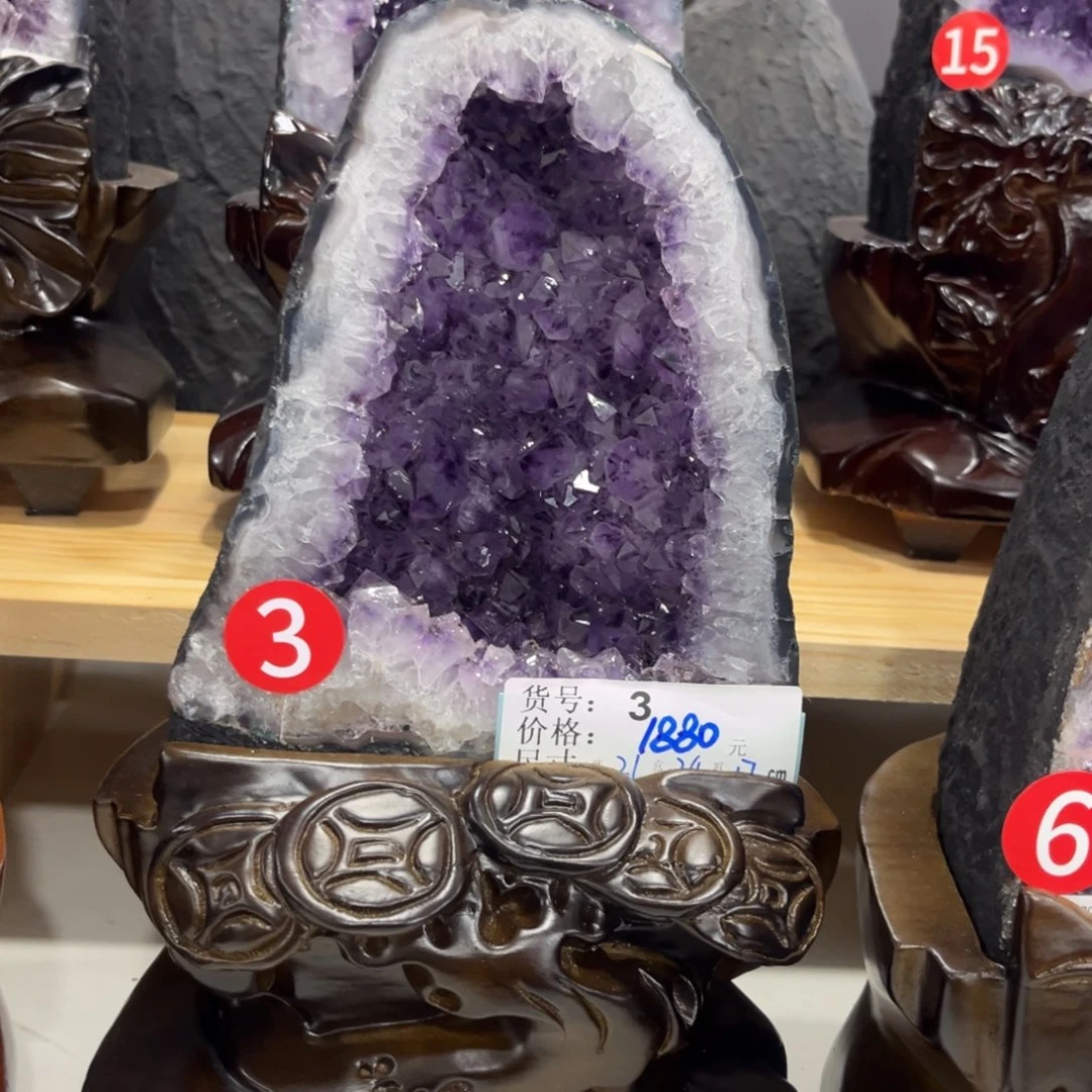 未镶嵌紫晶摆件水晶