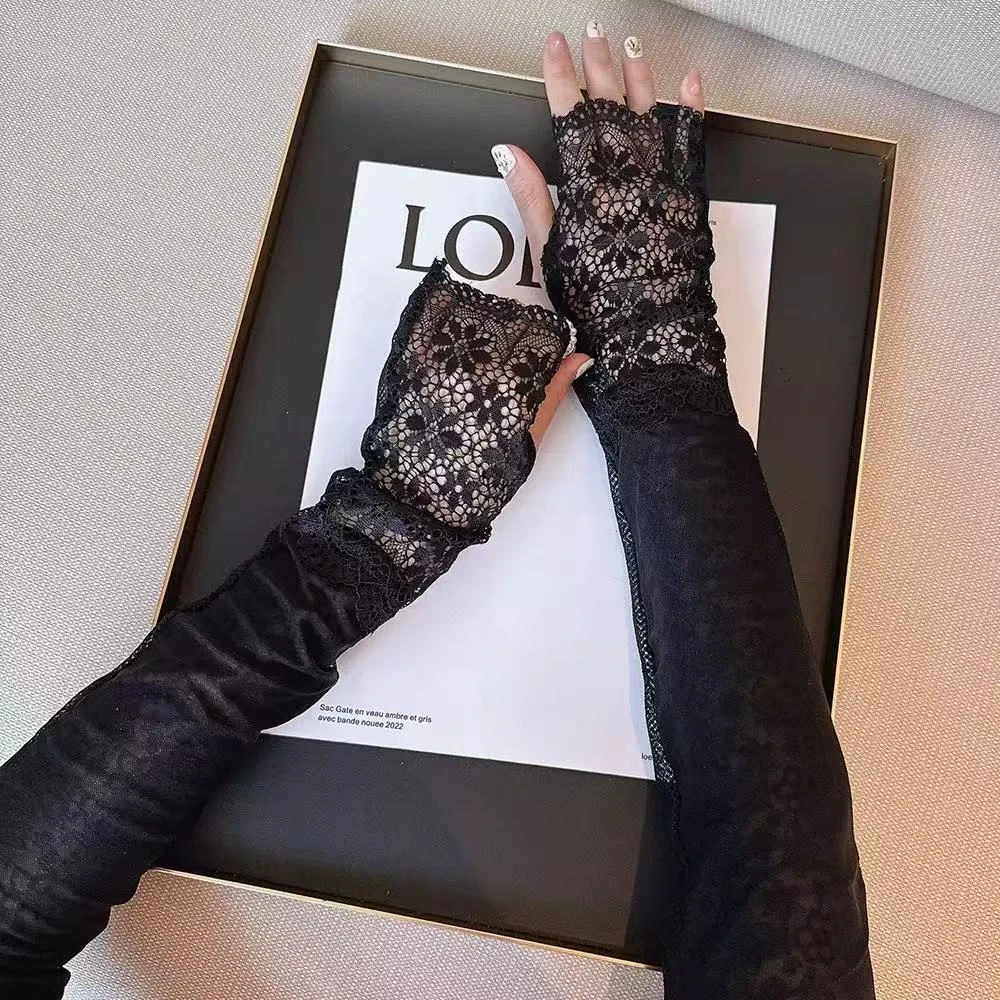 2025新款蕾丝防晒冰袖