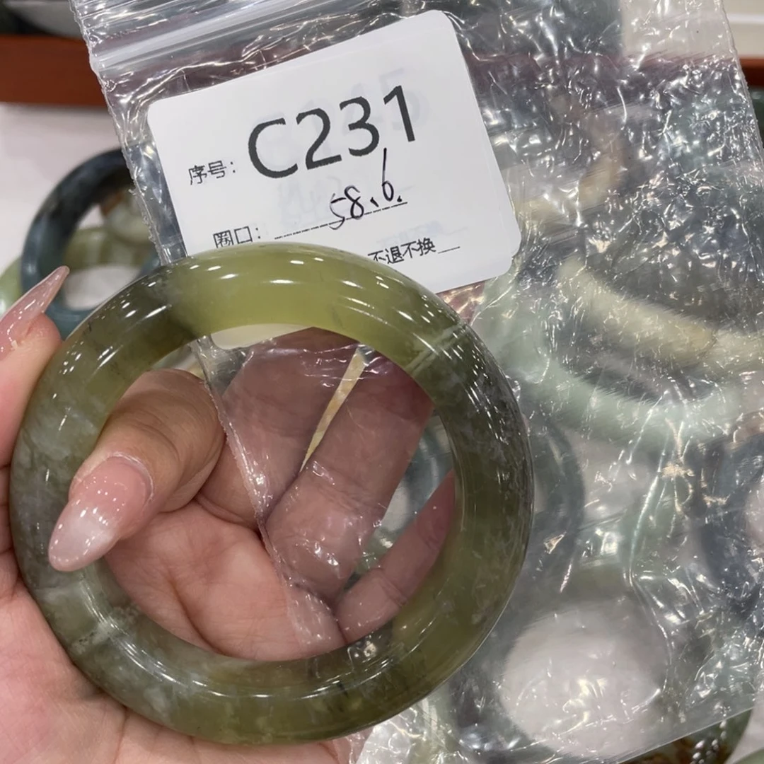 未镶嵌蛇纹石玉手镯