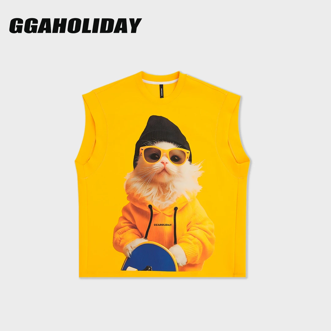 GGAHOLIDAY  高级运动时尚休闲百搭宽松显瘦潮流显白马甲-153145