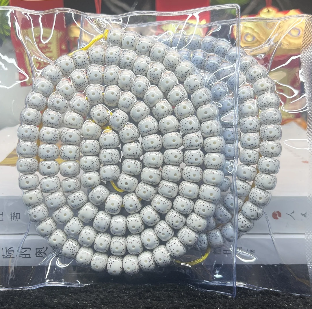 10×8月留白月朗星稀精选海南脱脂星月菩提108长串桶珠