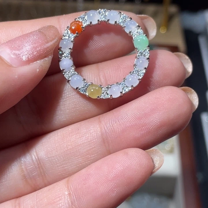 翡翠银S925镶嵌颈饰