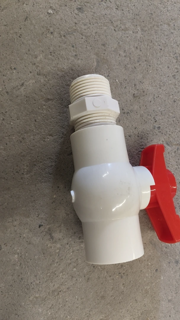 塑料双内丝牙球阀4分6分1寸内螺纹水开关PVC水管流量控制阀