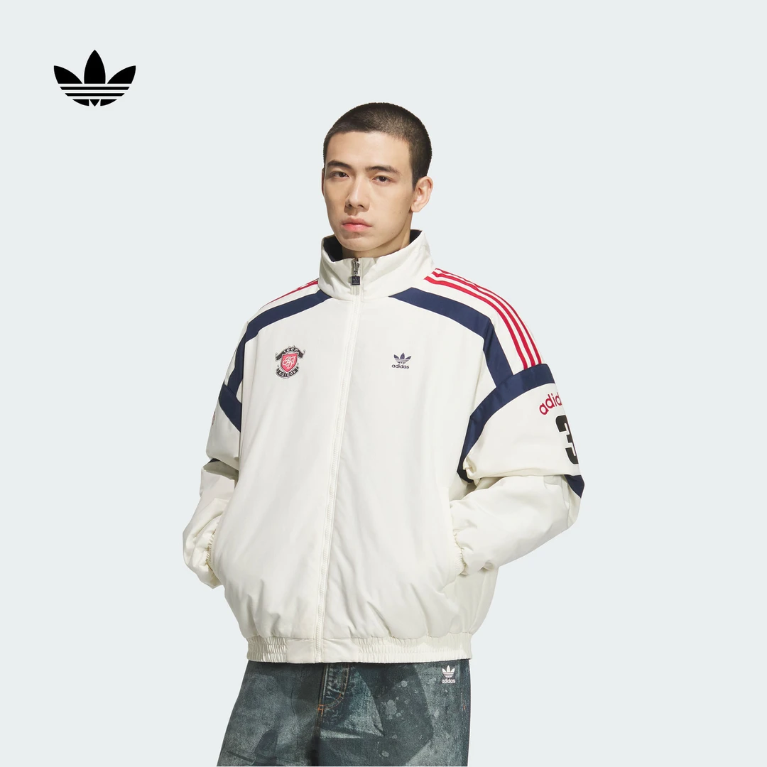 阿迪达斯三叶草 双面穿运动保暖棉服男款秋冬新款adidas KC0094