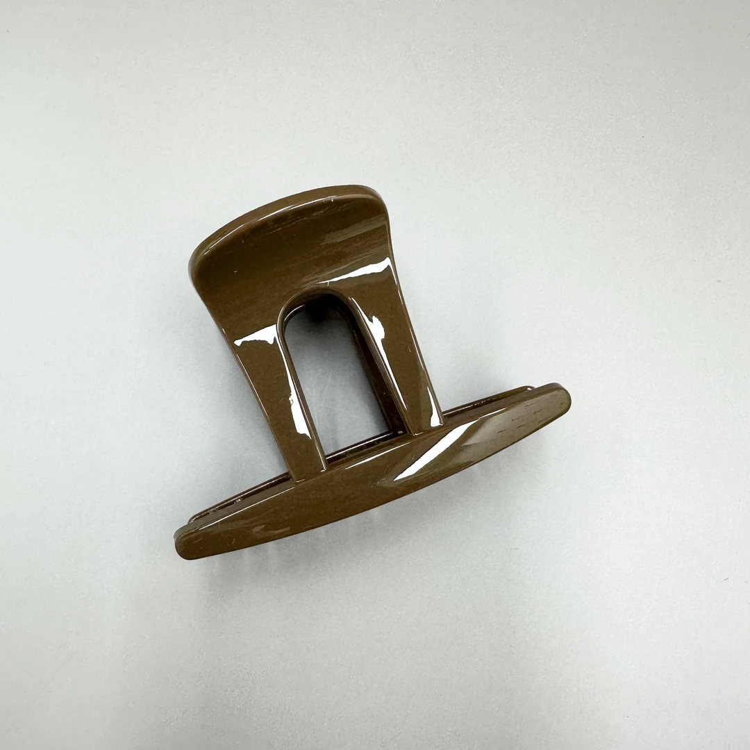 L859夕洛榉木棕疯帽子8cm女一字夹抓夹民族风森系法式发夹网红