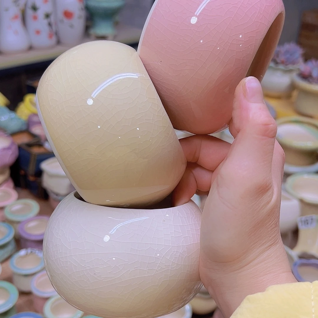 红陶陶瓷花盆当场满12包邮