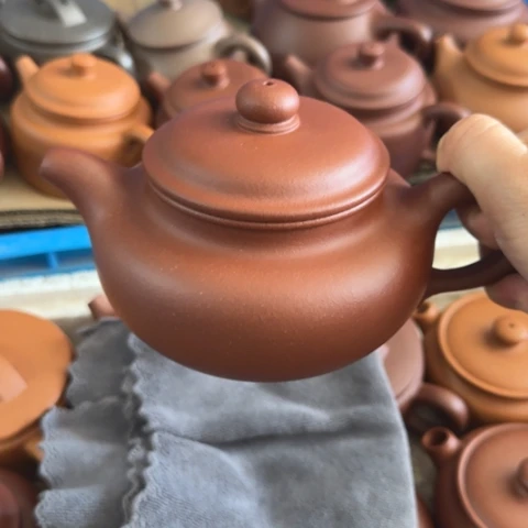 茶壶紫砂紫泥泥料500cc