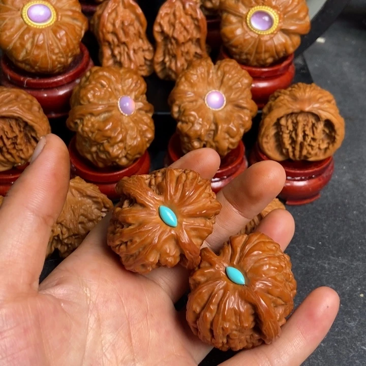 把件文玩核桃37白狮子