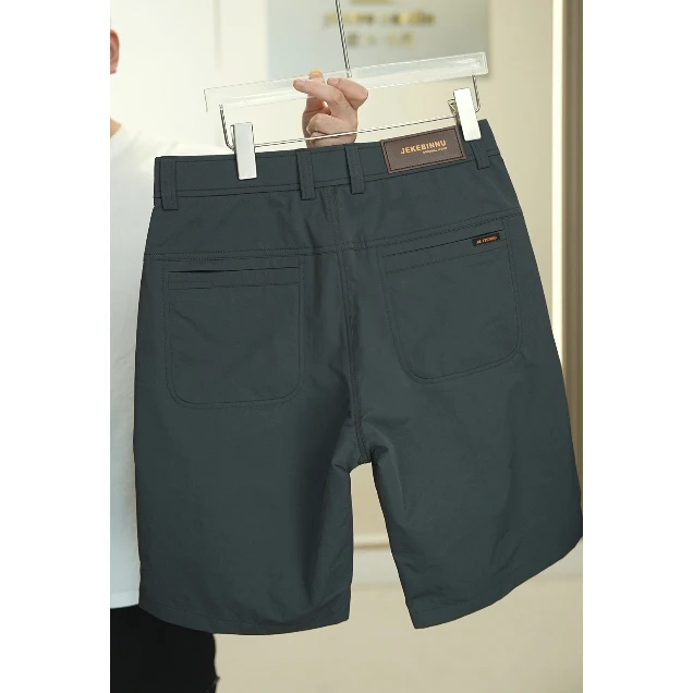 皮尔卡丹-夏季新款宽松五分裤舒适简约百搭休闲直筒短裤男-6028