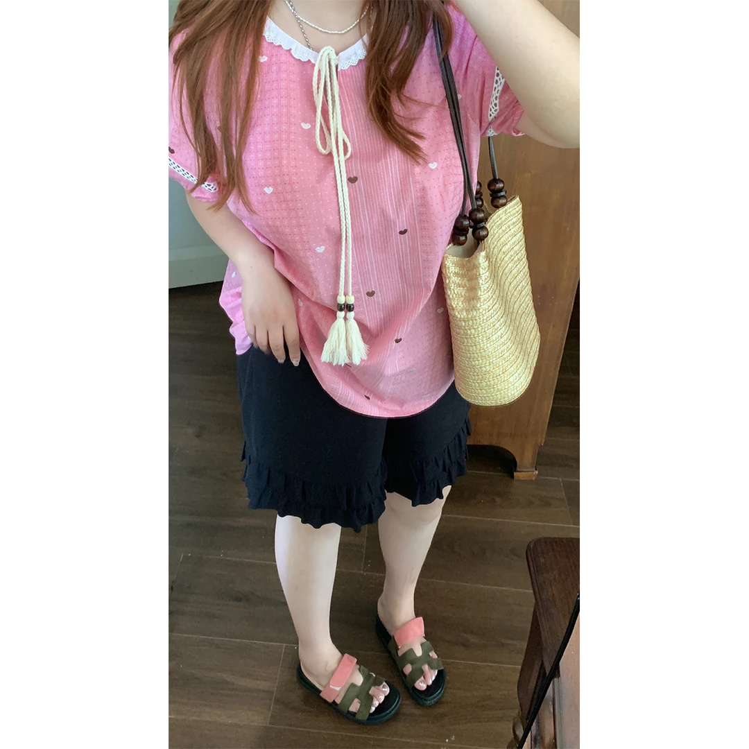 111徐达布【格茨里城】大码时尚短裤女宽松微胖休闲裤K35616C52