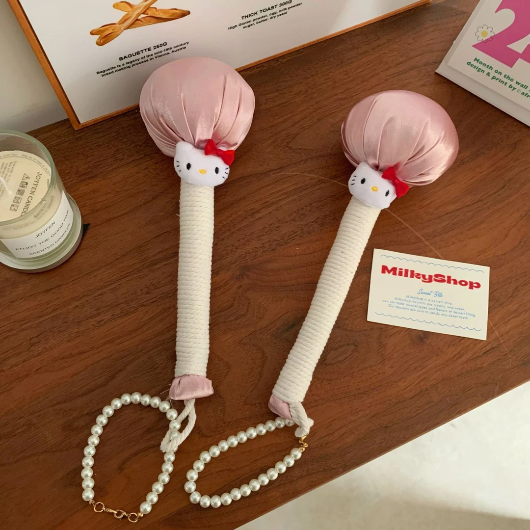 卡通可爱kitty猫咪艾草锤家用背部按摩锤关节敲打手持缎面艾Q063