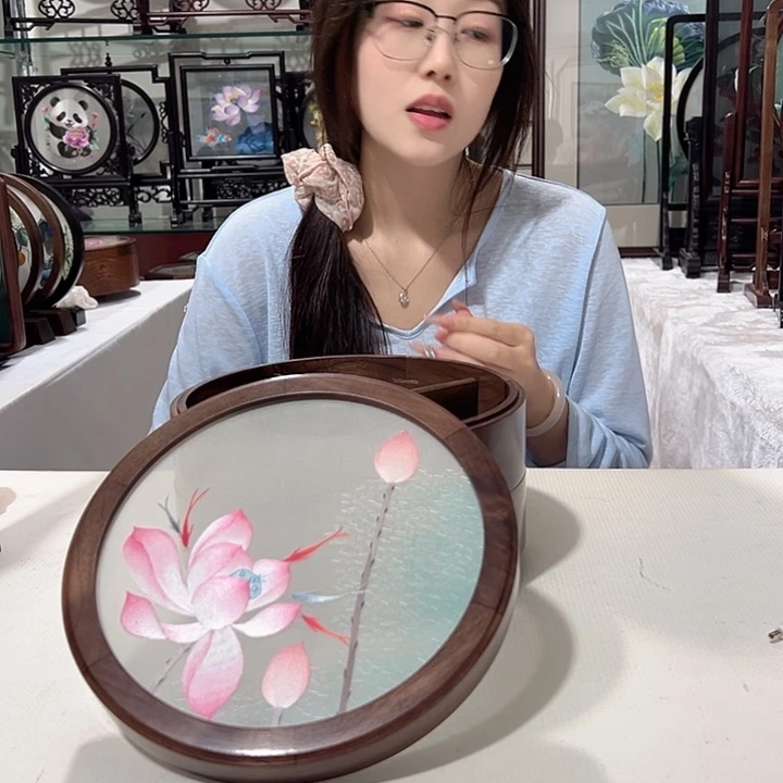 织绣苏绣糖果盒苏绣