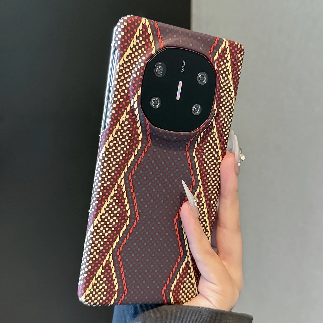 适用华为matex6手机壳碳钎维纹折叠屏超薄磁吸中轴全包防摔保护套