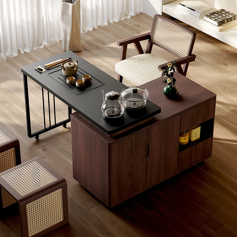 新中式茶桌椅茶几茶桌茶钛烧水壶边几茶台阳台餐边柜客厅简约