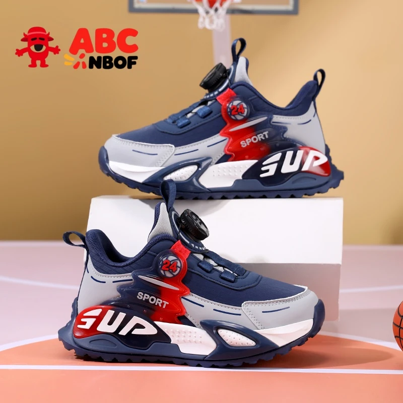 ABC NBOF童鞋男童运动鞋2025春秋季新款皮面防水跑步鞋儿童篮球鞋