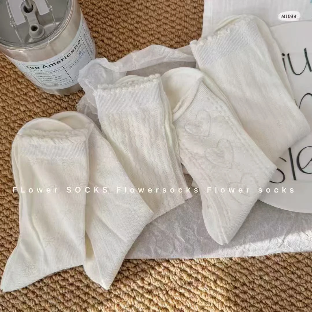 【自留款】5双装 夏天该要有的样子！镂空凉快的堆堆袜SW-B836