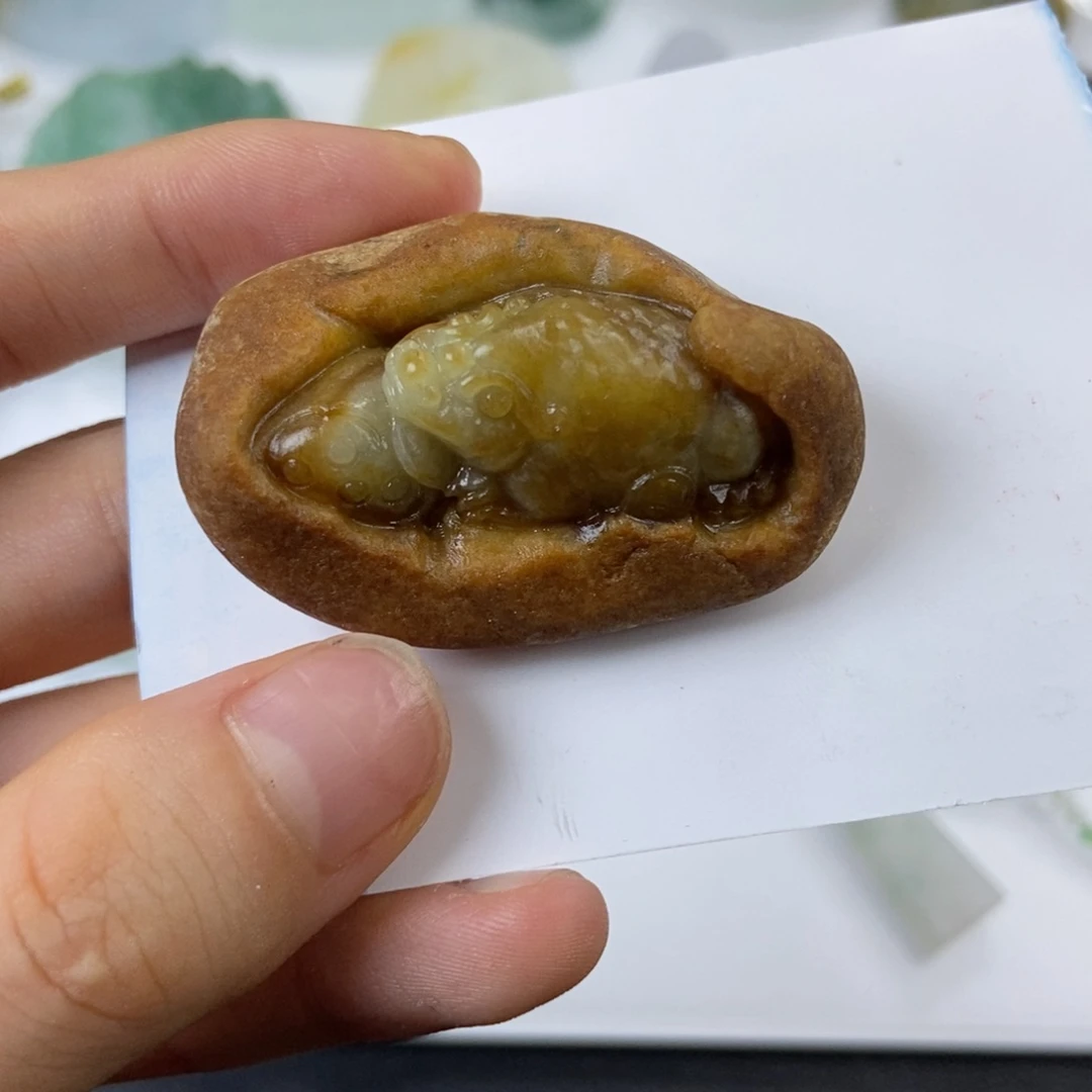 定制翡翠未镶嵌金蟾