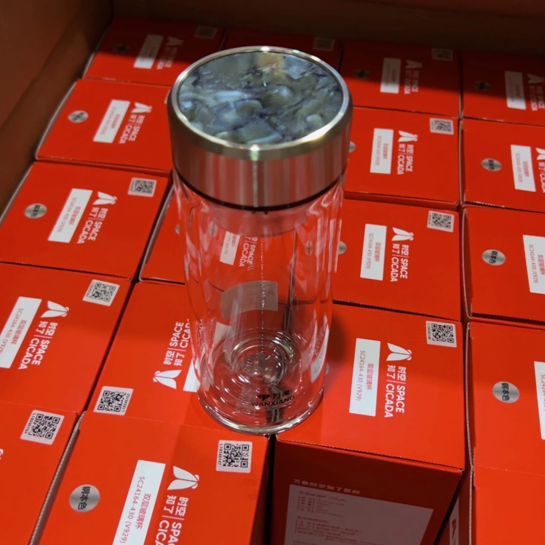 万象时空知了v929玻璃杯430玻璃杯➕杯套