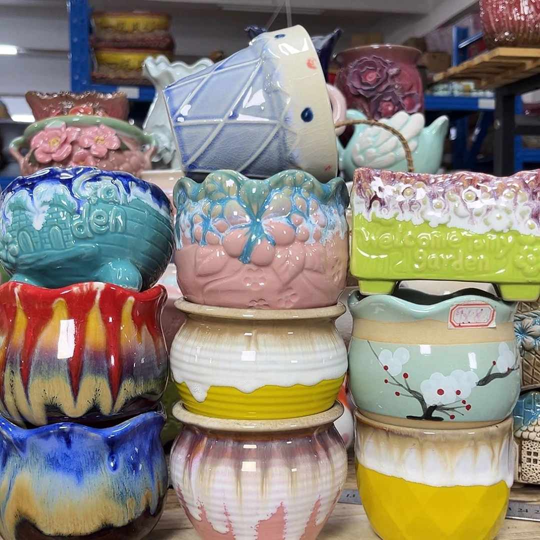 陶瓷花盆特价上新口8-10厘米