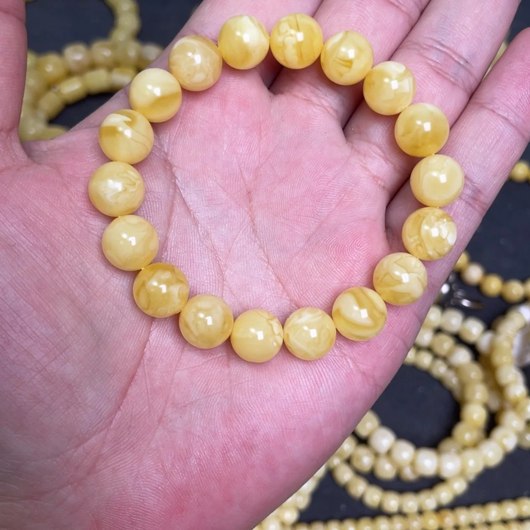 蜜蜡未镶嵌裸石蜜蜡手串10.5mm