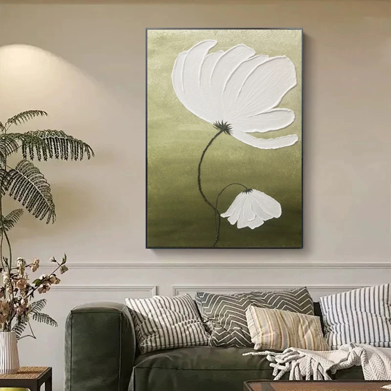 简约客厅玄关大幅落地装饰画手绘油画 肌理画沙发背景墙画玄关画