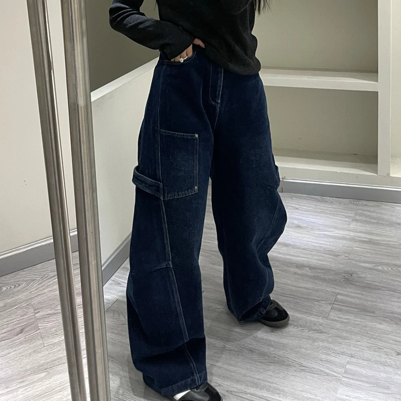 设计感小众高腰显瘦牛仔镰刀裤春秋新款质感香蕉裤时尚百搭长裤子