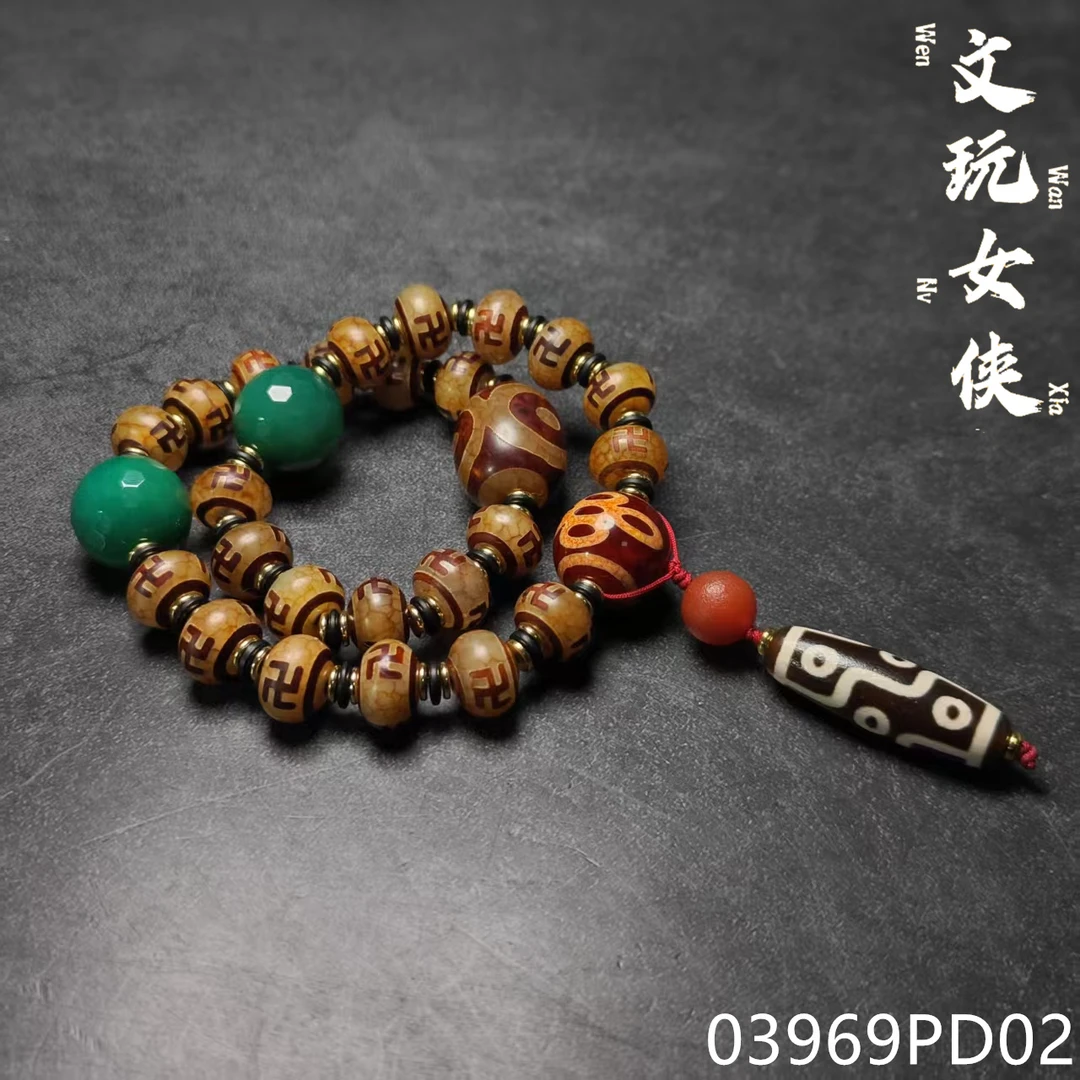 《文玩女侠慧慧》精品玛瑙手串手持13+【文玩探宝】03969PD02H1-2