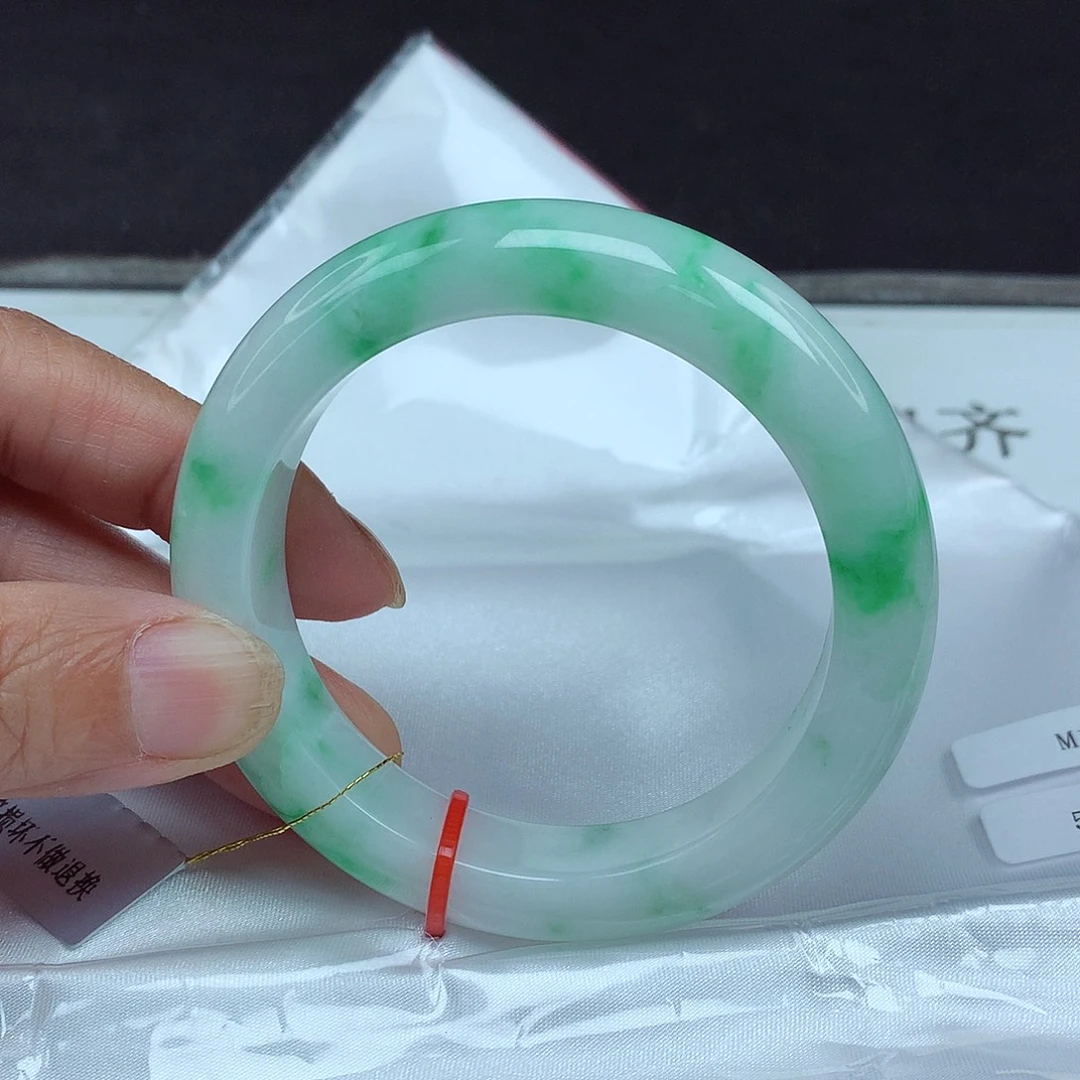 翡翠未镶嵌手镯55圈4958
