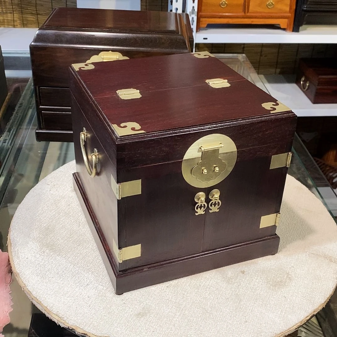 染料紫檀（血檀）镜箱23/25/21