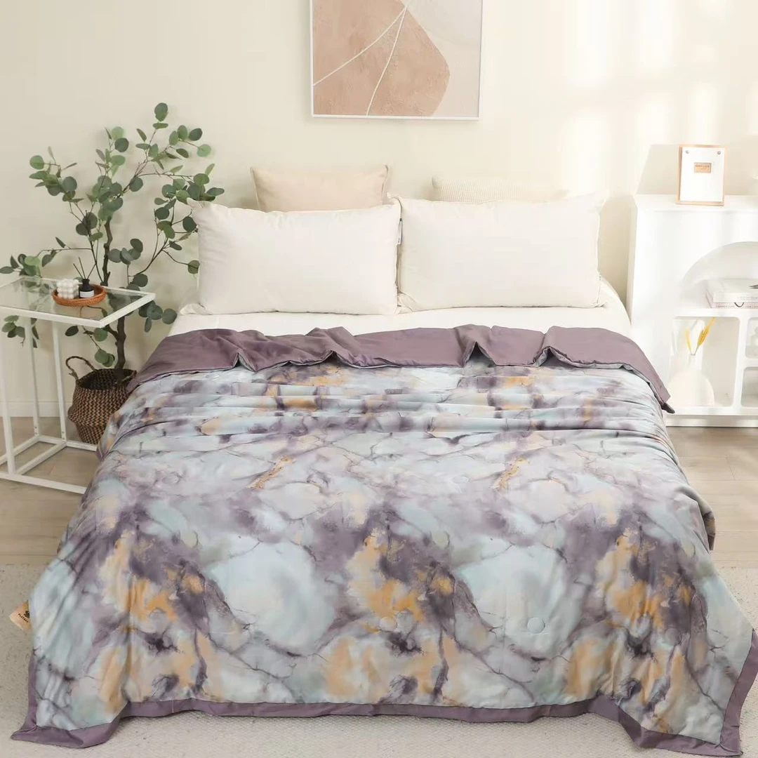 【韵染】200*230cm高端贡缎元气薄荷夏被