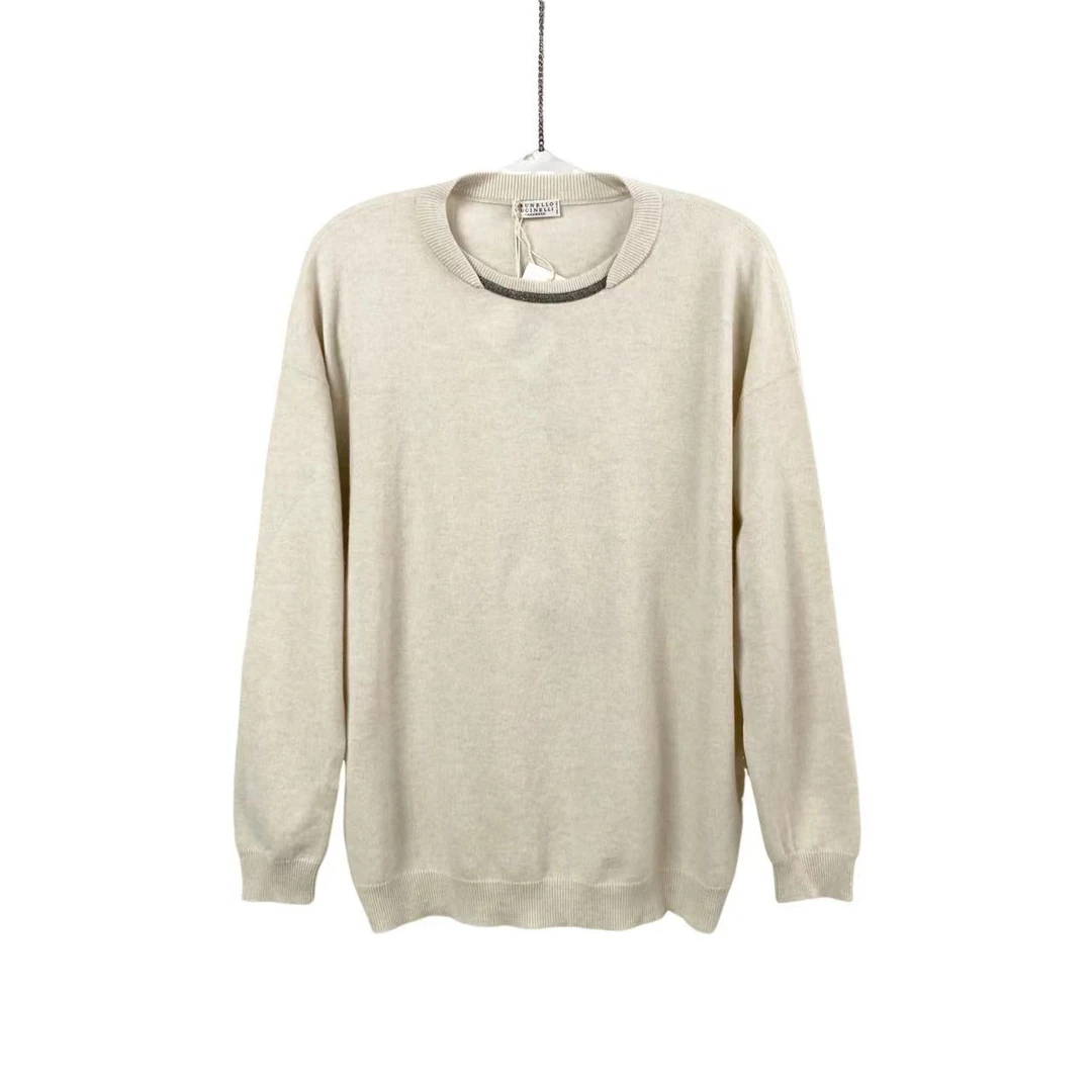 全新未使用  Bunello Cucinelli aa一一一六 羊绒 米色毛衣