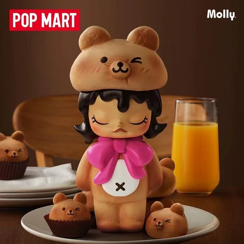 POPMART泡泡玛特MOLLY面包脑袋系列手办盲盒玩具摆件潮流