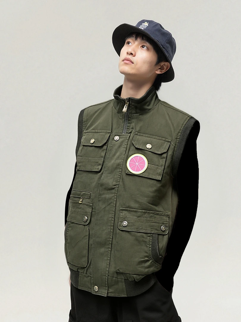 设计感工装风男女同款潮流爆款多口袋休闲韩版春秋马甲PA-N859
