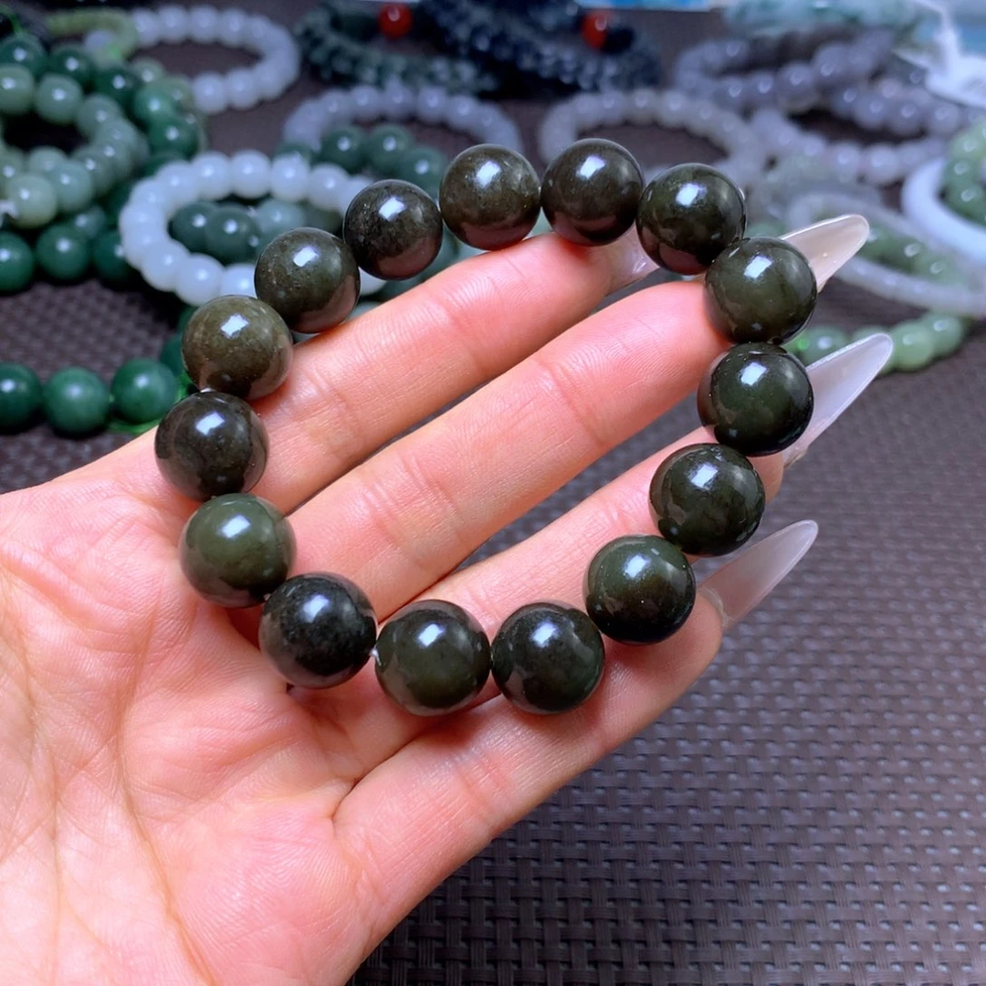 和田玉未镶嵌手串卡14